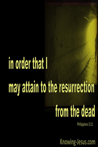 Philippians 3:11 Attain To The Resurrection Of The Dead (black)